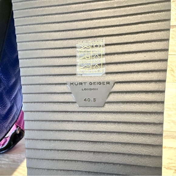 Kurt Geiger London Orson Quilted Metallic Leather Platform Dad Sandals Size 40.5 - Picture 14 of 16